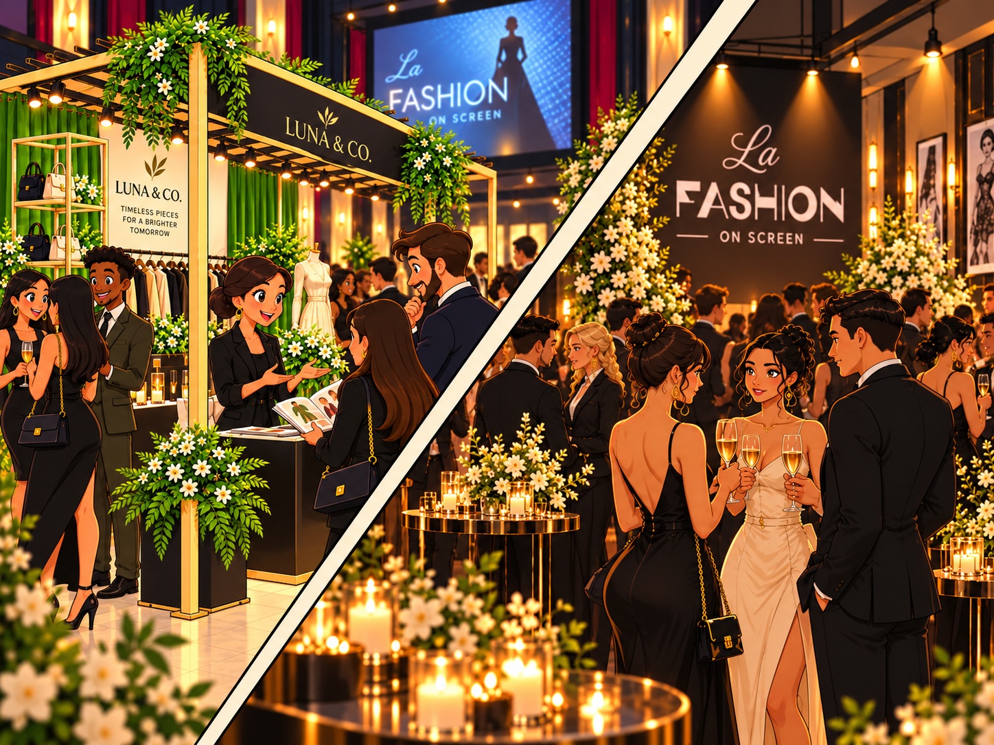 Cocktail et pop-up Fashion on Screen